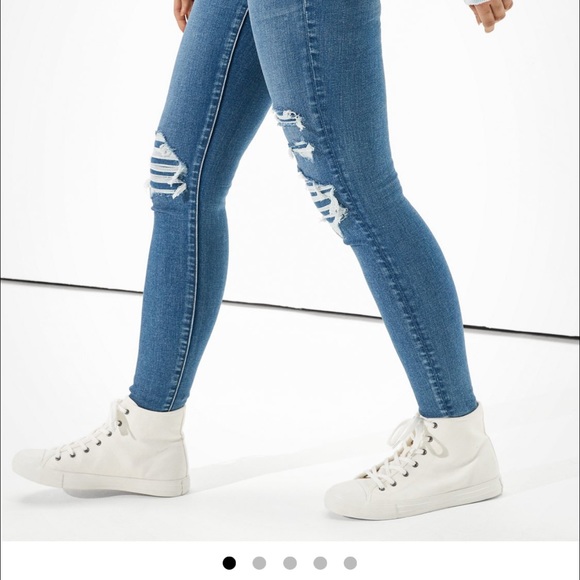 🍑NWOT American Eagle Patched Super Stretch Jgng - Picture 2 of 9